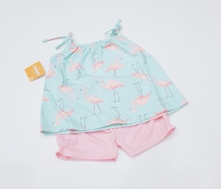 Combo 2 bộ Gymboree hai dây thắt nơ bé