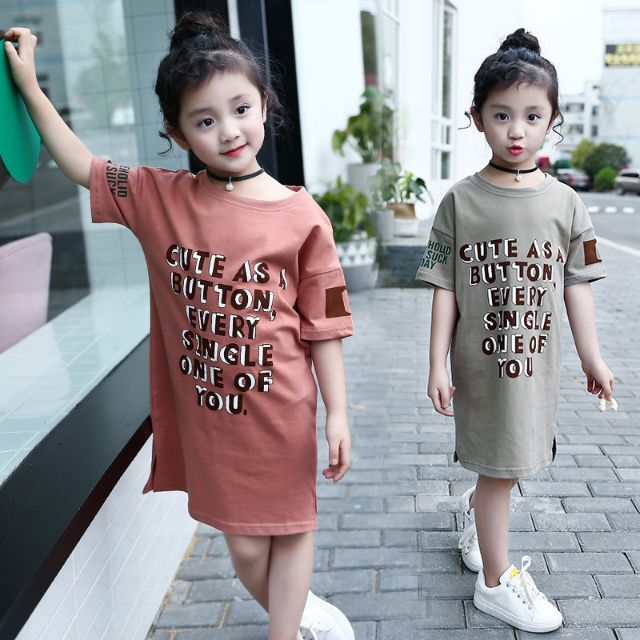 Váy bé gái❤️đầm bé gái 10 tuổi dáng suông cotton Jennie kids J30