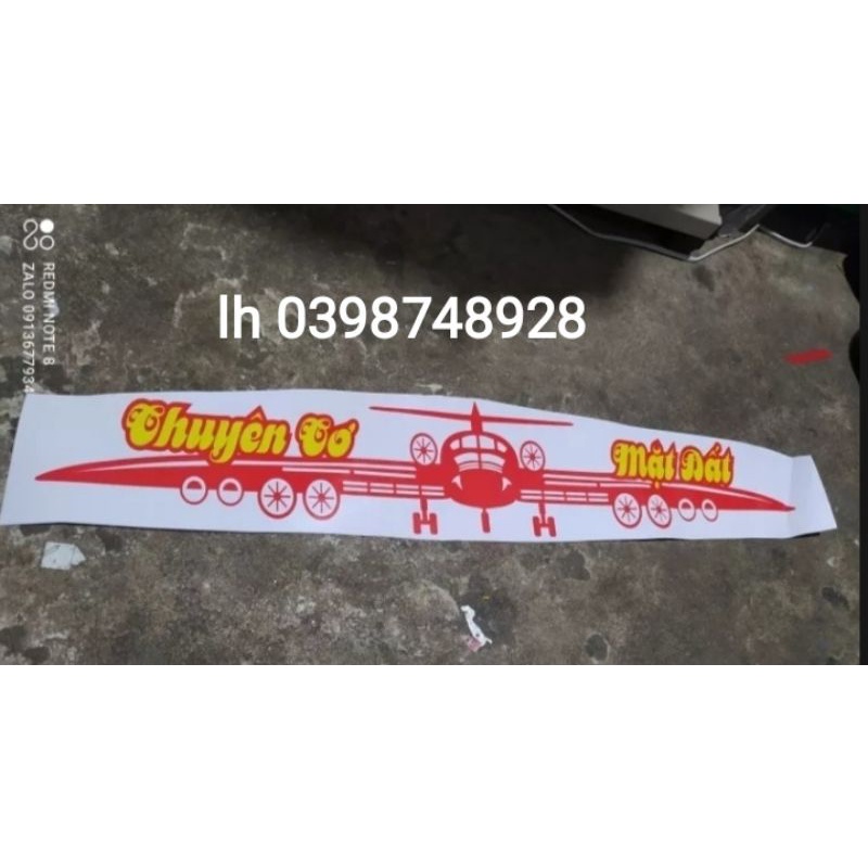 TEM CHUYÊN CƠ MẶT ĐẤT DÁN TRANG TRÍ XE TẢI, XE BEN, XE Ô TÔ...
