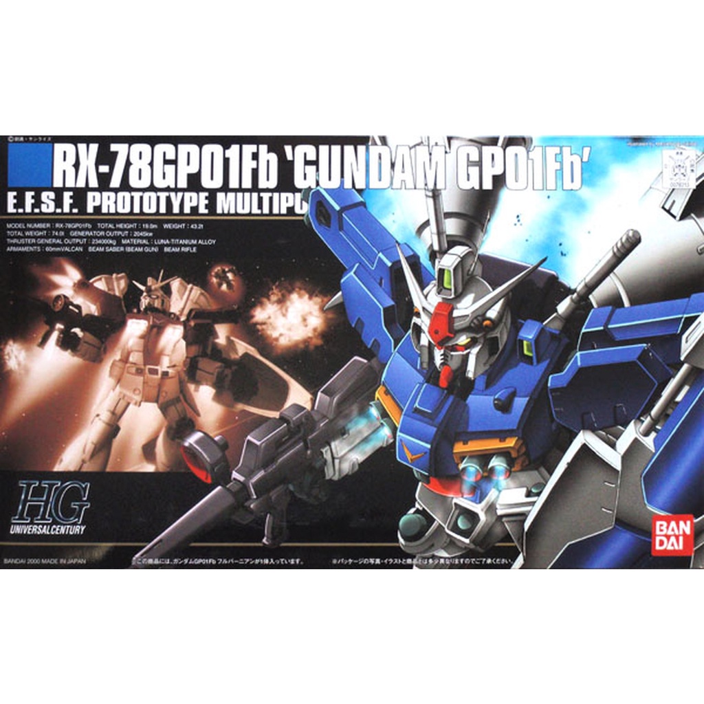 1/144 Bộ đồ chơi lắp ráp gundam HG UC RX-78 GP01Fb