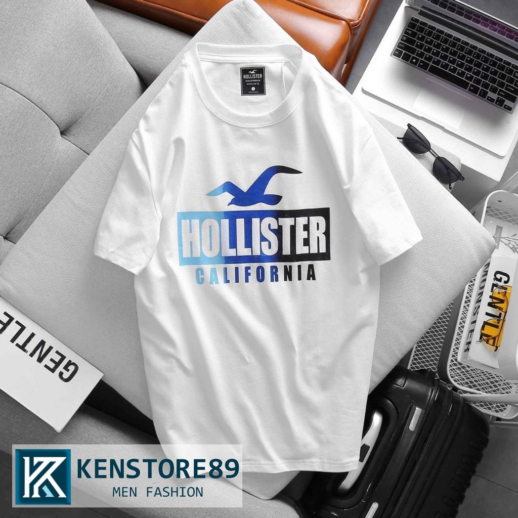 Áo thun nam cổ tròn HOLIS BLUE phong cách KENSTORE89 ATV214