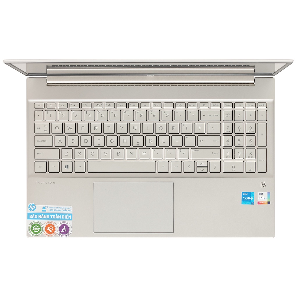 Laptop HP Pavilion 15 eg0505TX i5 1135G7/8GB/512GB/2GB MX450/15.6"F/Win11//Vàng - Hàng chính hãng