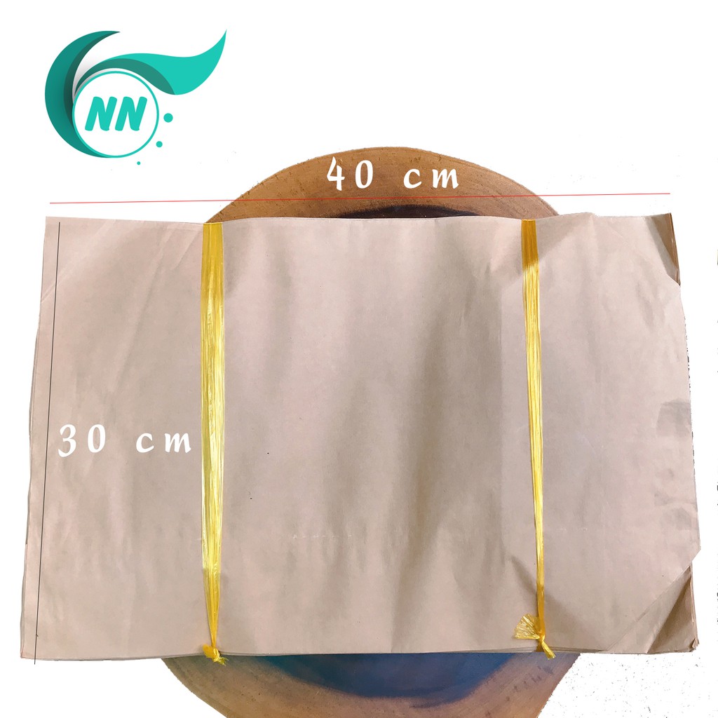 100 Túi giấy Kraft 40 x 30 x 13cm - Loại giấy tốt định lượng 70gsm - Dùng để đóng gói hàng và gói trái cây chuyên nghiệp