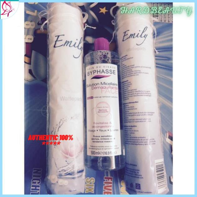 COMBO 1 TẨY TRANG BYPHASE VÀ 2 GÓI BÔNG TẨY TRANG EMILY ĐỨC