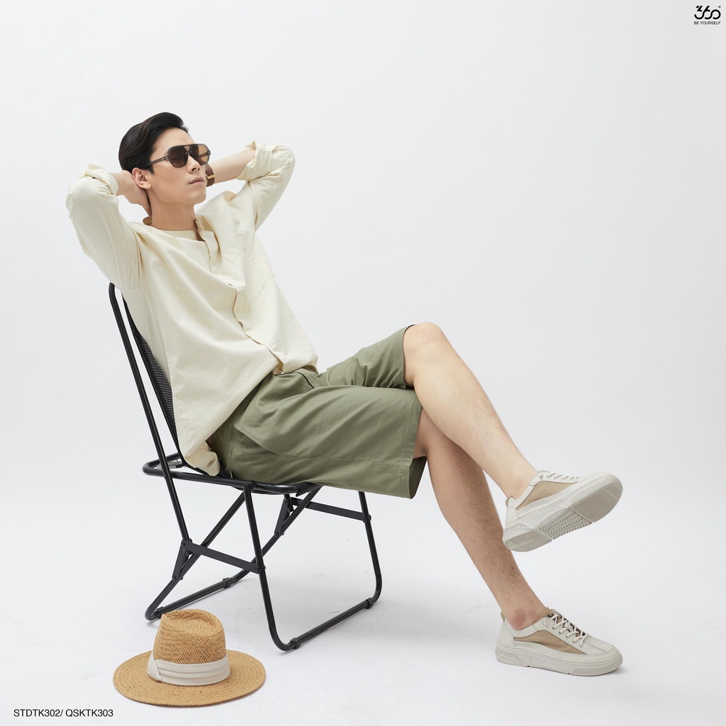 Áo sơ mi dài tay cổ tàu thương hiệu 360 Boutique phong cách trẻ trung, năng động - STDTK302