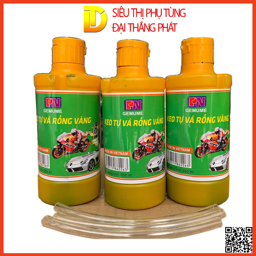 Keo tự vá RỒNG VÀNG dùng cho lốp có xăm và không xăm 350ml-500ml-750ml