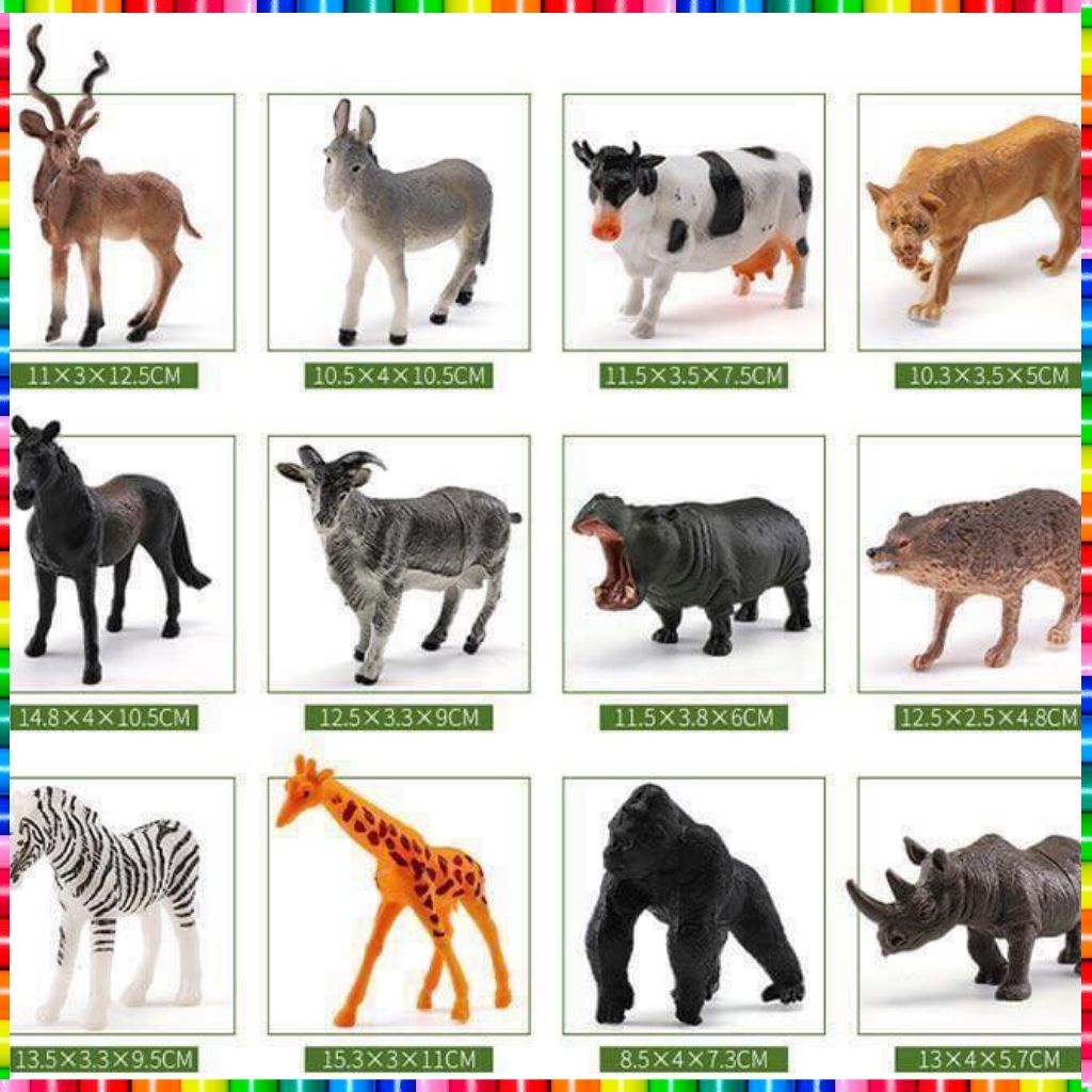 Bộ động vật 58 chi tiết cho bé mô hình đồ chơi động vật BABY MAX