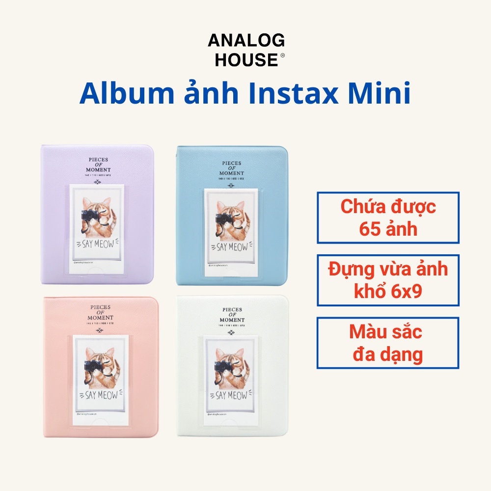 Album ảnh Analog House MINI INSTAX - Đựng ảnh, card bo góc 6x9 (65 ảnh)