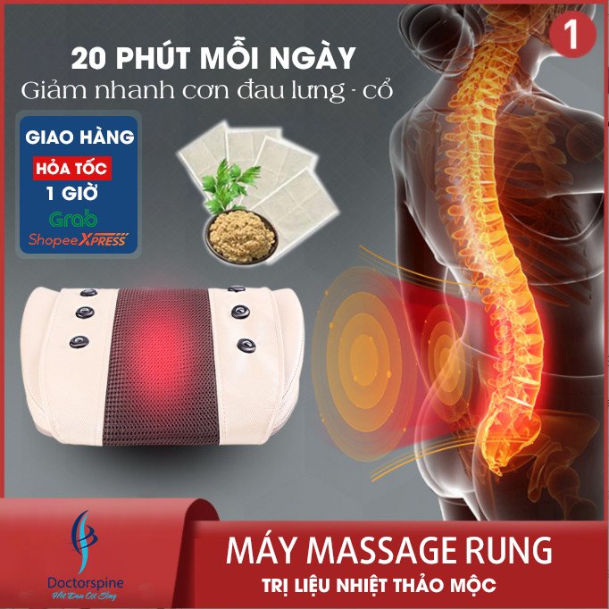[HÀNG CÔNG TY] Gối massage,Bơm hơi,Làm Nóng Trị Liệu - Cải thiện thoái hóa,thoát vị