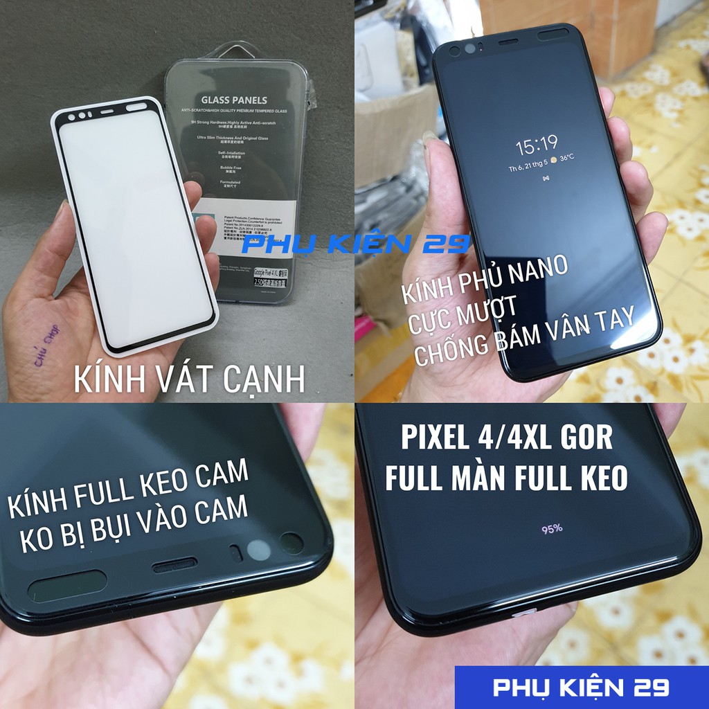 Dán kính cường lực FULL màn đen vuốt siêu mượt chống bám vân tay GOR