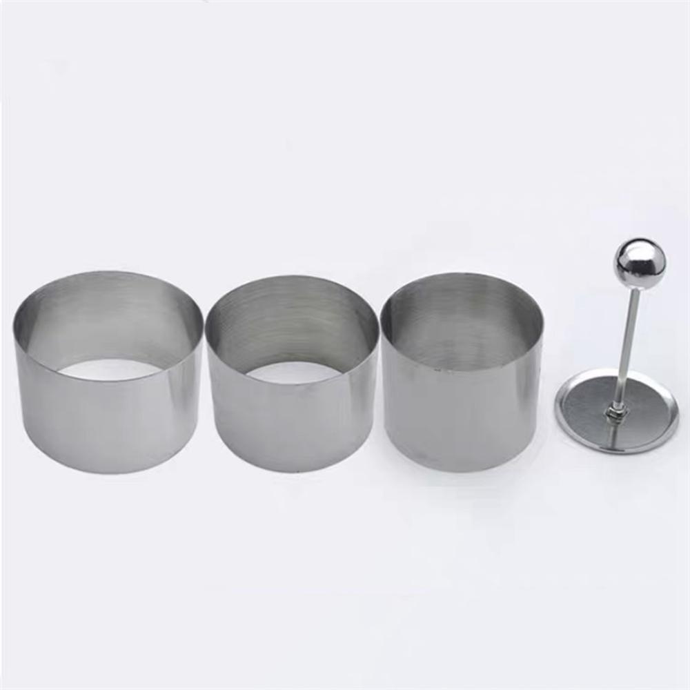 Set 3 Khuôn Làm Cơm / Salad Bằng Thép Không Gỉ Tiện Dụng Cho Nhà Bếp / Khách Sạn