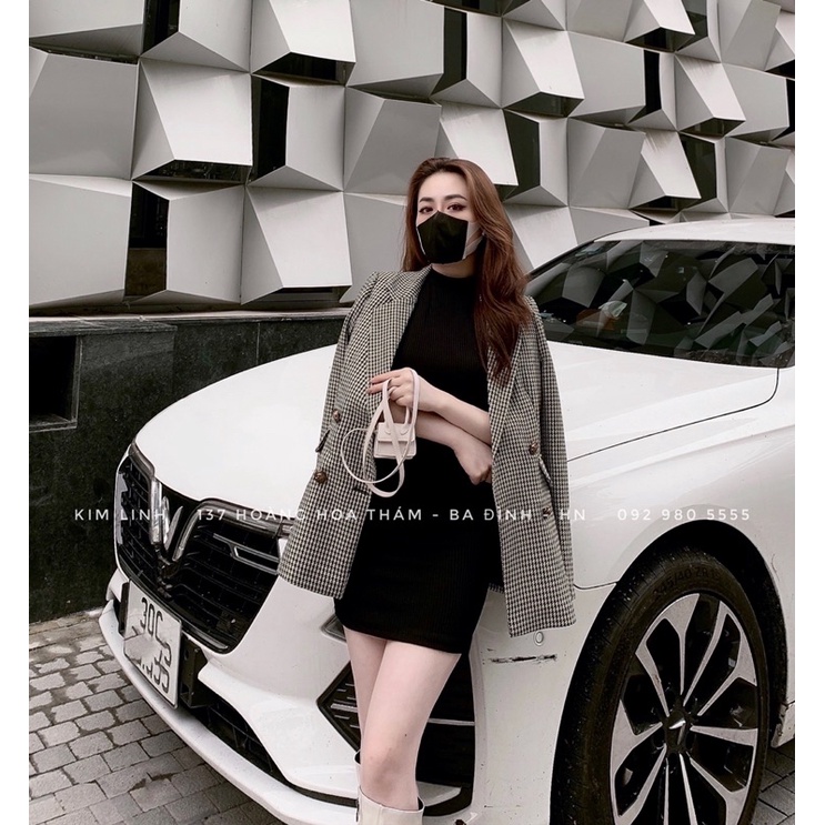 Áo VEST KẺ THIẾT KẾ CC - Chất đẹp, Form chuẩn siêu tôn dáng  [KIM LINH SHOP]