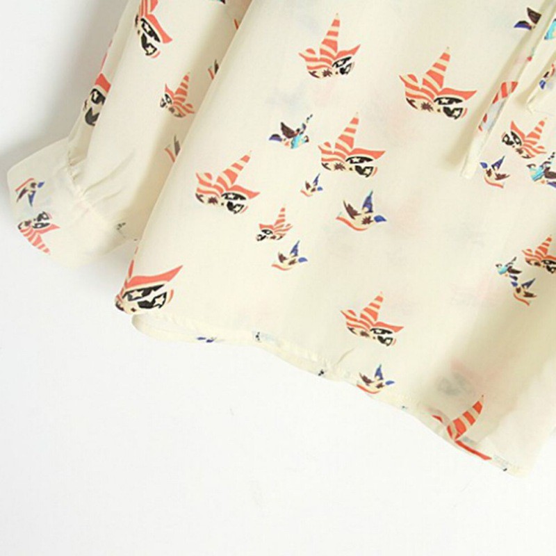 Áo chiffon tay dài cho nữ