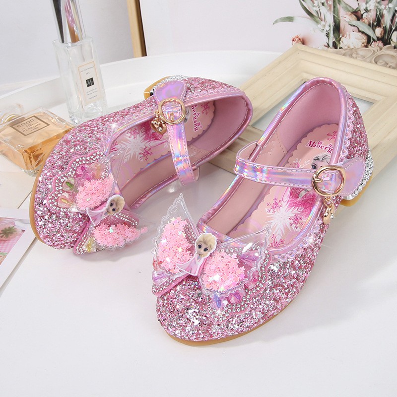 Giày cao gót công chúa elsa cao cấp cho bé gái siêu đáng yêu