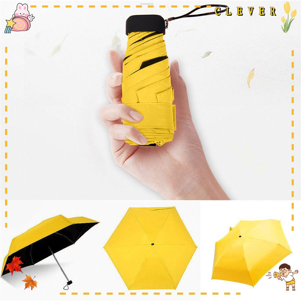 Dù Mini Chống Nắng/ Tia UV/ Thấm Nước 5 Ngăn Gấp Gọn Tiện Dụng Cho Nam Và Nữ