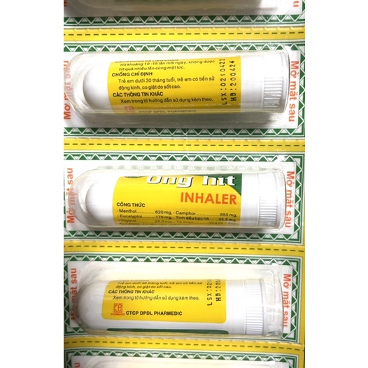 ỐNG HÍT INHALER_MÙI CỰC THƠM NHẸ NHÀNG DỄ CHỊU VỈ 5 ỐNG