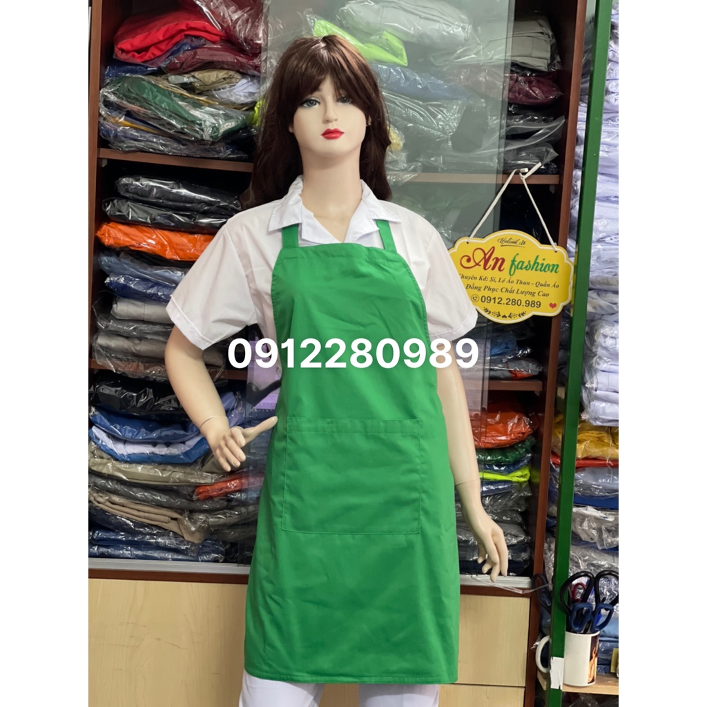 Tạp Dề Kaki 2 Lớp Chống Thấm Nước Tuyệt Đối 100% _ Hình chụp thật