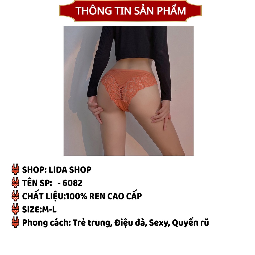 Quần Lót Nữ Ren cao cấp sexy gợi cảm ôm dáng thiết kế cạp chun MÃ 6082