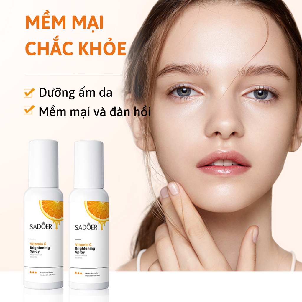 Xịt Khoáng Dưỡng Trắng Da tinh chất Vitamin C SADOER 100ml - dưỡng trắng, cấp ẩm, làm dịu da, phù hợp mọi loại da