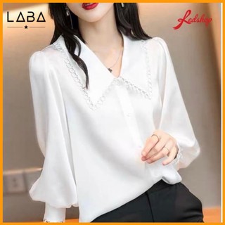 Áo sơ mi nữ trắng G42 công sở kiểu tay ống rộng vải cực đẹp, sang chảnh