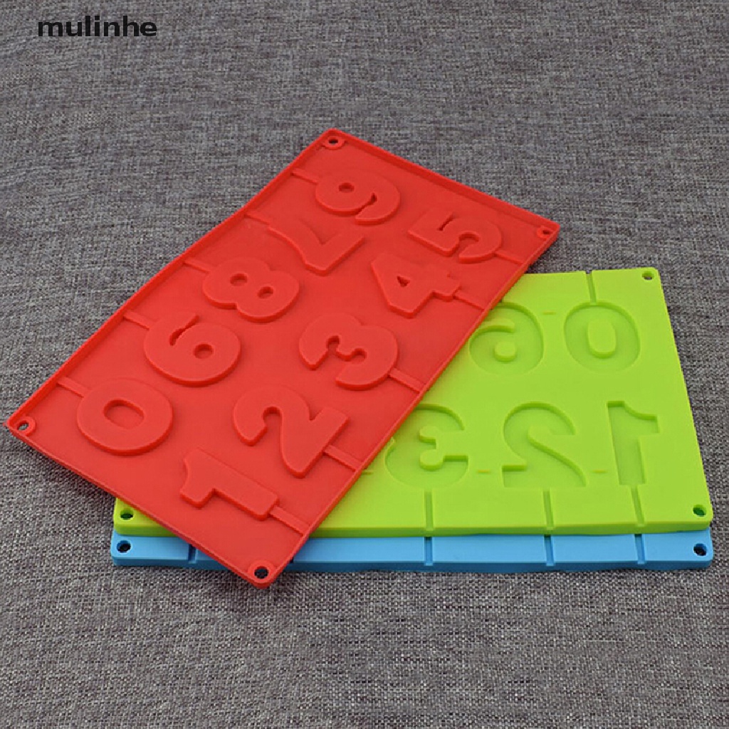 Khuôn làm bánh/kẹo bằng silicon số 0-9 3D trang trí tiện dụng