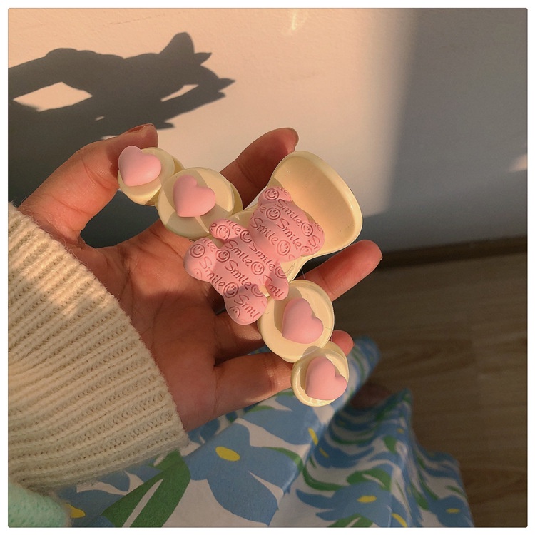 Kẹp Tóc Hình Nơ/Gấu Màu Hồng Dễ Thương Thời Trang 2022 Cho Nữ