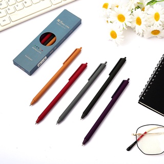 Hộp 5 bút gel màu retro cổ điển đầu 0.5mm viết sổ, trang trí bullet journal - tanpopo sticker