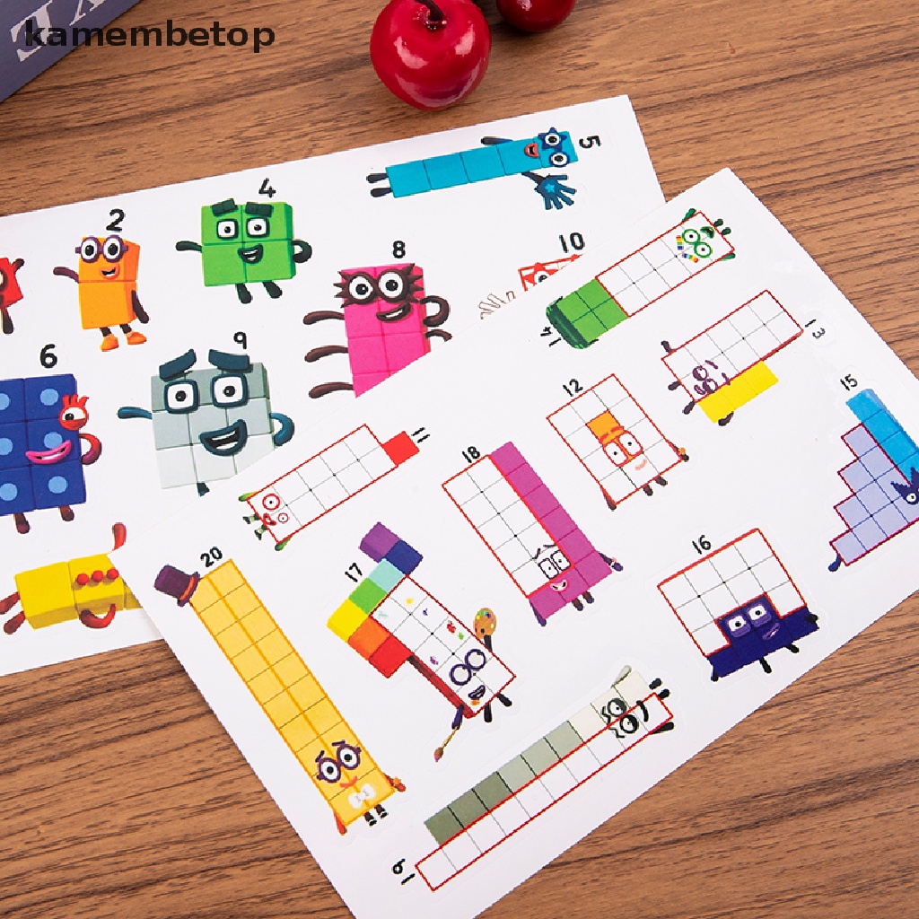 beto Numberblocks Stickers Toys Number Blocks Graffiti DIY Skateboard Cup Bike Decals n