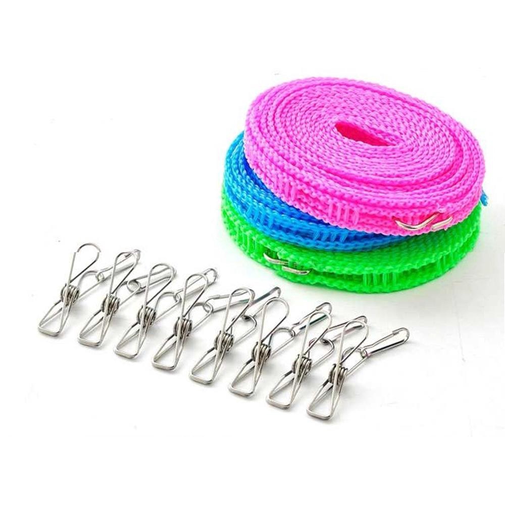 Dây phơi quần áo chống gió xô lệch dài 5m chất liệu nhựa bền chịu được nắng mưa mã 70006