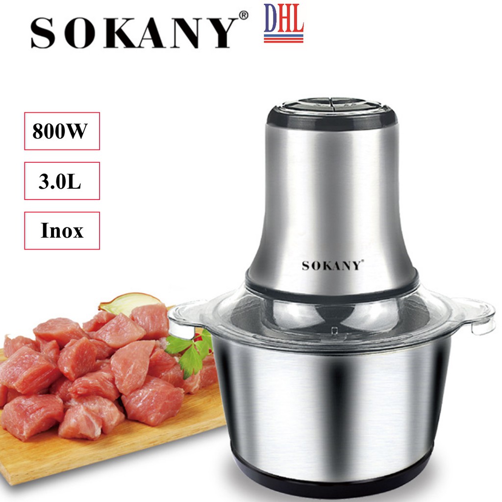 [Mã 254ELSALE giảm 7% đơn 300K] Máy xay thịt, máy xay đa năng SOKANY LB7005A 3.0l cao cấp chính hãng bảo hành 12 tháng