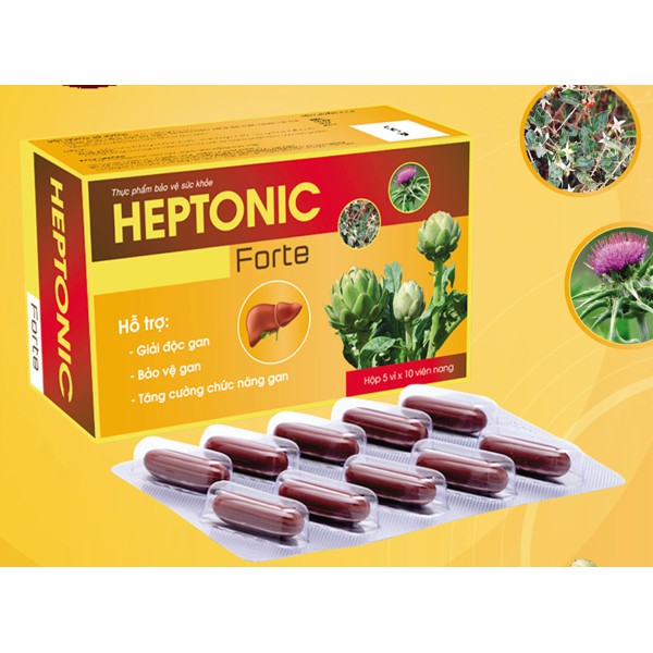 Hộp 50 viên Heptonic Forte-  giải độc gan và bảo vệ gan và tăng cường chức năng gan | BigBuy360 - bigbuy360.vn