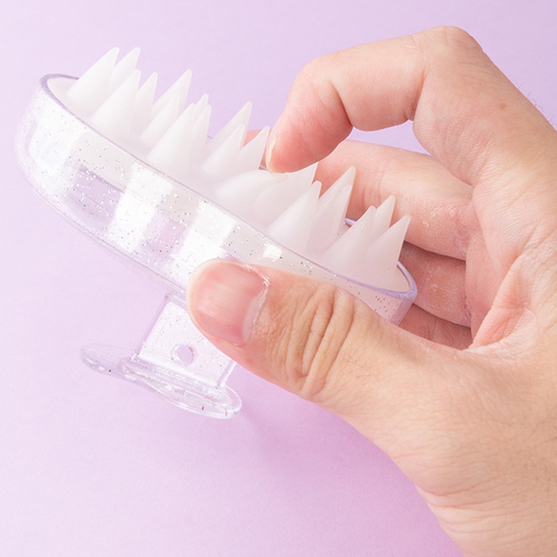 Bàn Chải Gội Đầu Massage Da Đầu Bằng Silicon Mềm Giúp Thư Giãn