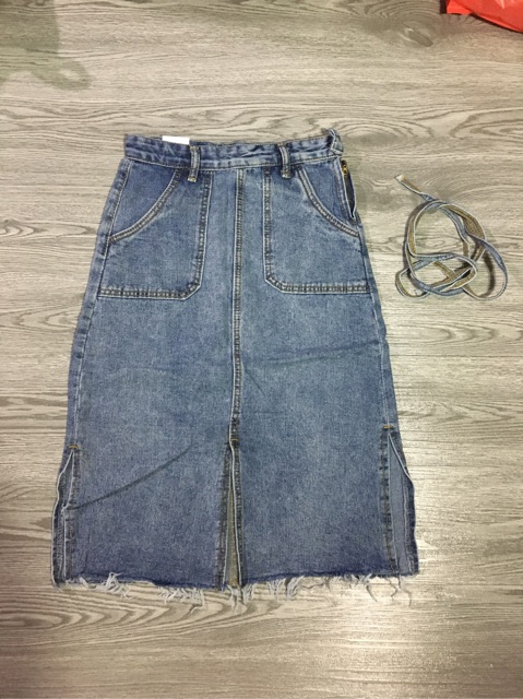 CHÂN VÁY BÒ DÀI XẺ QUẢNG CHÂU MS14826 (B5-2)