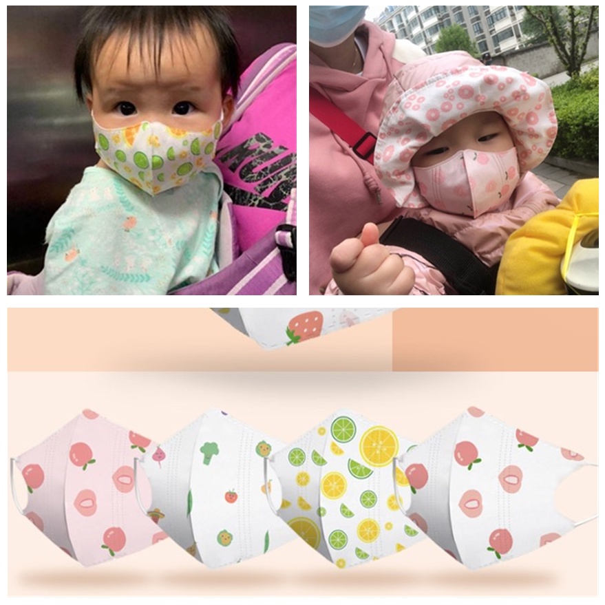 Set 10 khẩu trang 4D KF94 an toàn tiện dụng dành cho bé