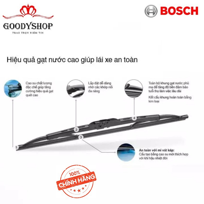 <Tiện Lợi>Các Inch Thanh Gạt Mưa 14”16”18”19”20”21”24”26”28” BOSCH Advantage cho xe ô tô.GOODYSHOP