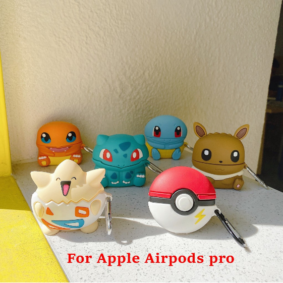 Vỏ Bảo Vệ Hộp Sạc Tai Nghe Airpods 1/2/3 Pro Họa Tiết Hoạt Hình Pokemon Eevee Dễ Thương