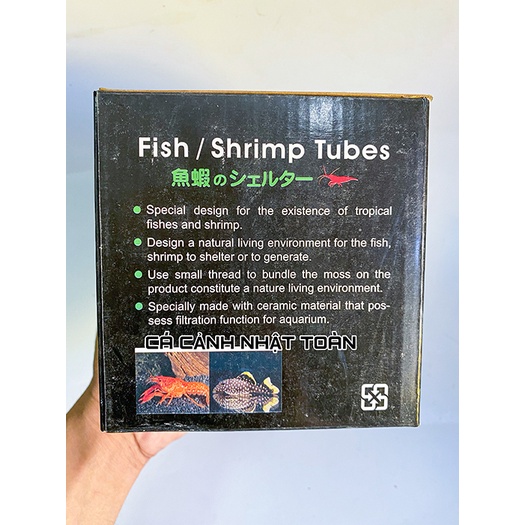 BỘ 3 ỐNG GỐM SỨ CHO TÉP, TÔM, CÁ TRANG TRÍ BỂ CÁ CẢNH EASY AQUA 007