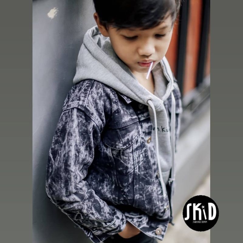 Áo Khoác Jean Đen / Đen Size 1 Tuổi Từ 12 Tuổi