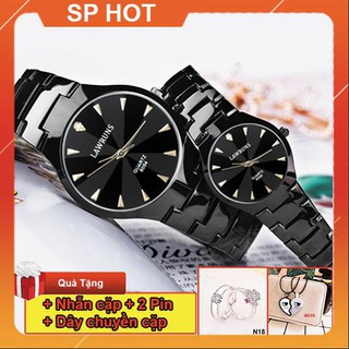 Đồng Hồ Cặp Đôi Lawruns Dây Đá Chống Nước