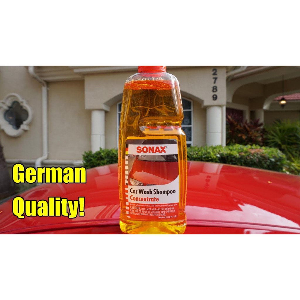 Nước rửa xe Sonax Gloss Shampoo 1lit + tặng khăn lâu xe chuyên dụng xanh hoặc vàng 314300