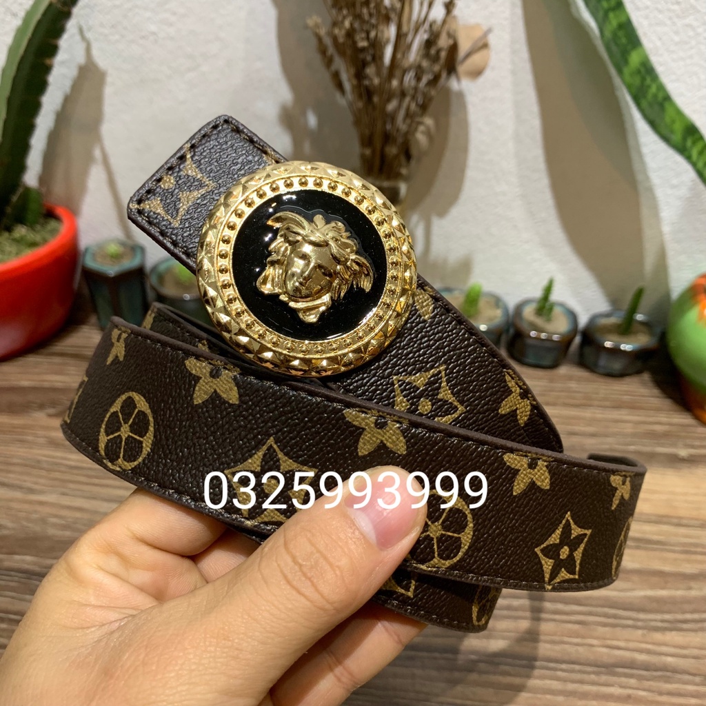 Thắt lưng nam cao cấp, thắt lưng nam thời trang, dây lưng mặt kim loại nguyên khối mẫu trơn trẻ trung