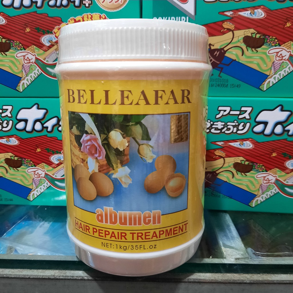 Dầu Hấp Tóc Trứng Gà Kum Fong Belleafar Albumen 1kg