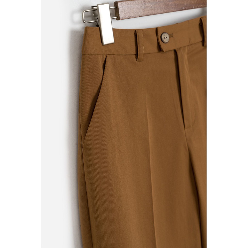 Quần culottes ống suông nữ MADELEN màu trơn chất kaki nhẹ trẻ trung năng động
