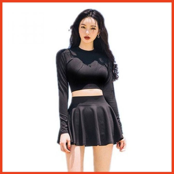 Bikini 2 Mảnh Dài Tay Che Nắng Hàn Quốc Áo Tắm Nữ Đi Biển Mùa Hè SV2M0DT