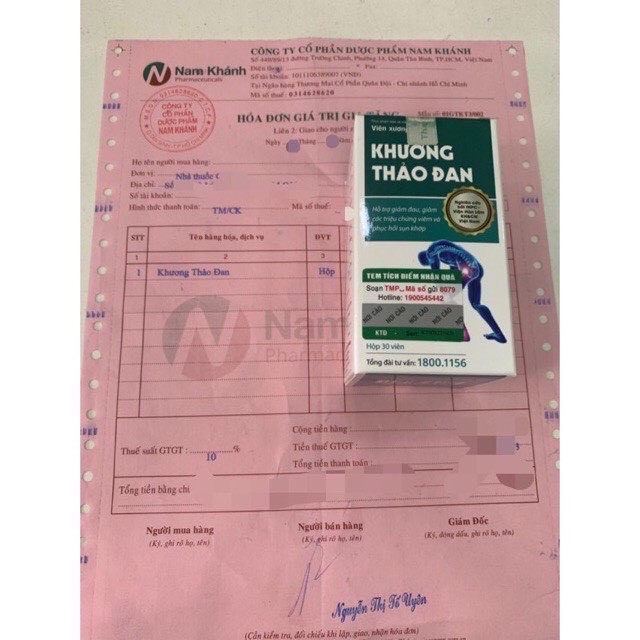 KHƯƠNG THẢO ĐAN - Viên xương khớp hỗ trợ giảm đau, giảm các triệu chứng viêm và phục hồi sụn khớp.