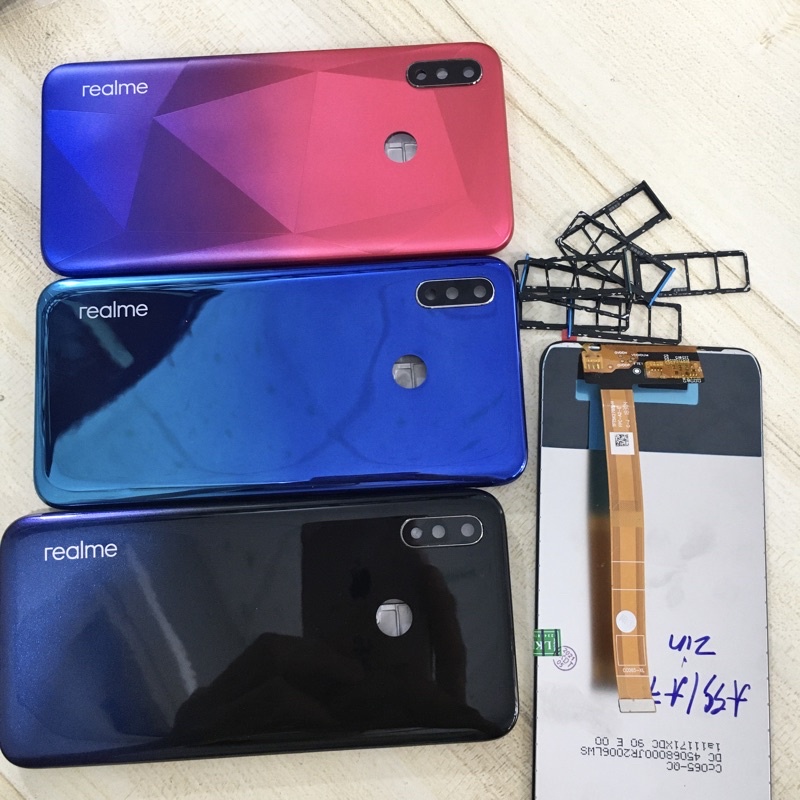 Combo Màn Hình + Bộ Vỏ Sườn Realme 3 Zin Hàng Cao Cấp . ( kèm khay Sim )