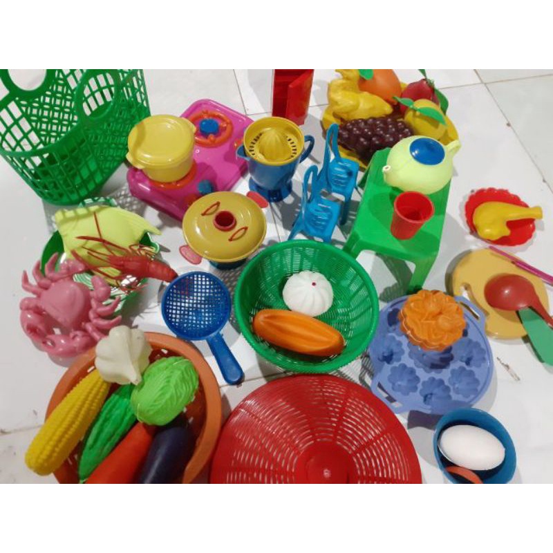 01Kg Đồ Chơi Nhà Bếp Bằng Nhựa An Toàn Cho Trẻ Em - Đồ Chơi Bán Theo Cân - Hàng Việt Nam