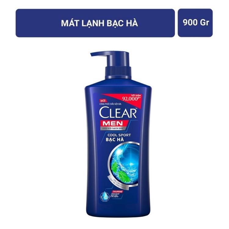Dầu gội Clear Men sạch gàu và ngăn gàu sạch sâu 900g