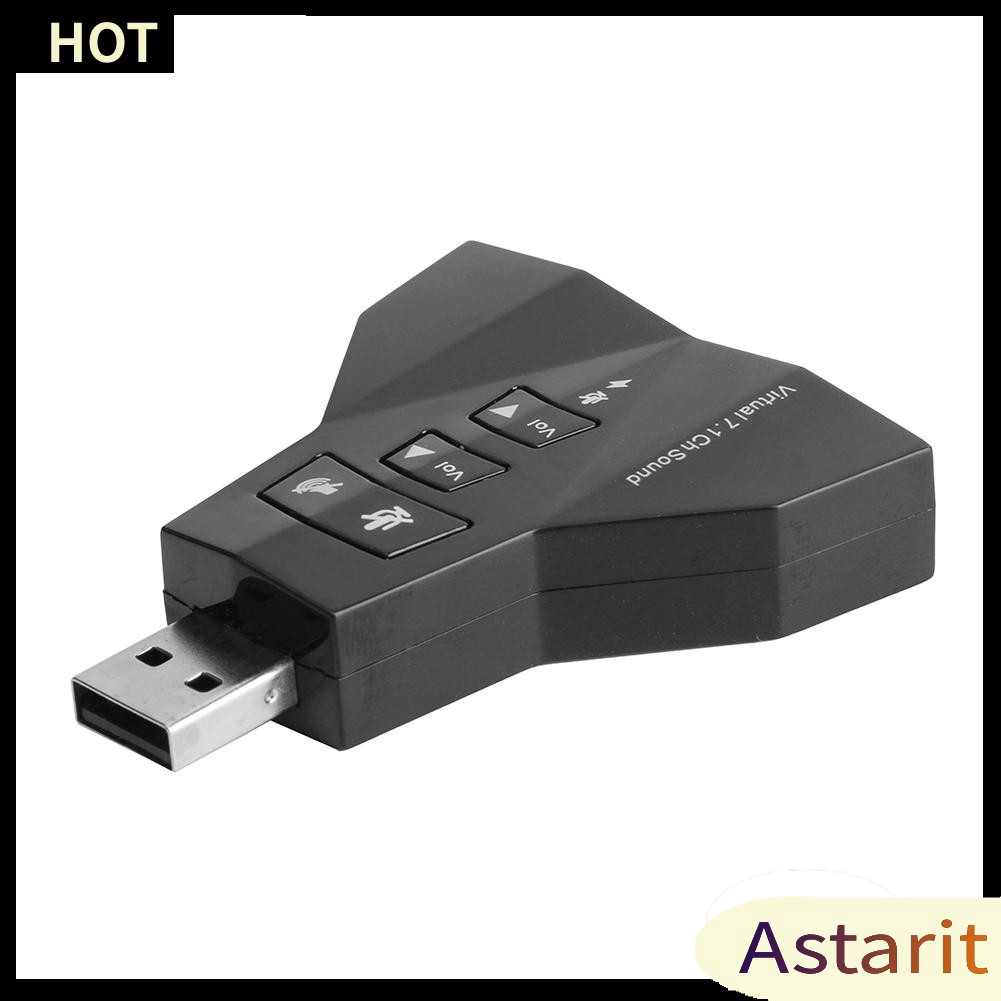 🌟Chất lượng cao nhất🍁USB Audio Sound Card Adapter External 3D VIRTUAL 7.1 CHANNEL Dual Microphone