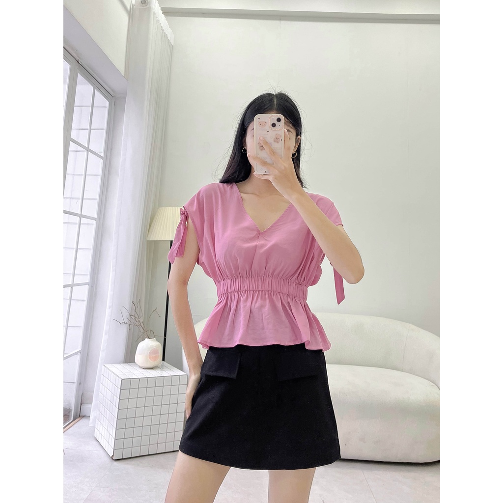 Quần giả váy ngắn cơ bản 2 miệng túi đắp trước thời trang GAGO màu đen GA3886